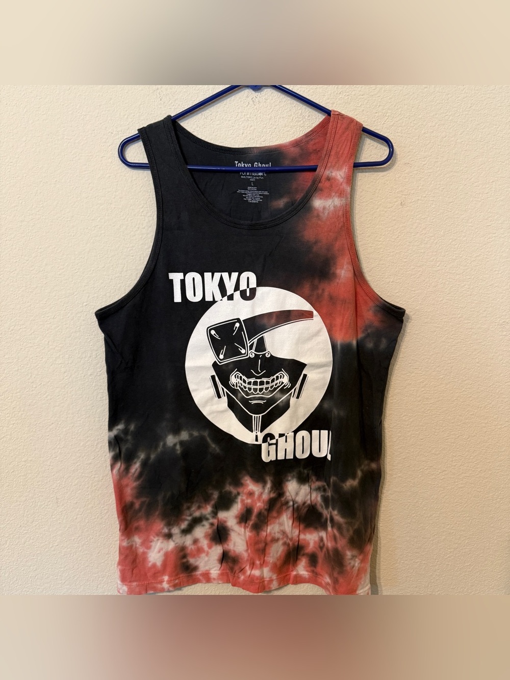 Tokyo Ghoul Mask Tie-Dye Tank Top